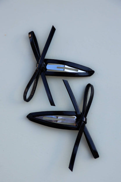 Leather Bow Snap Clip | KAXI