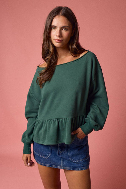 Annie Peplum Sweatshirt