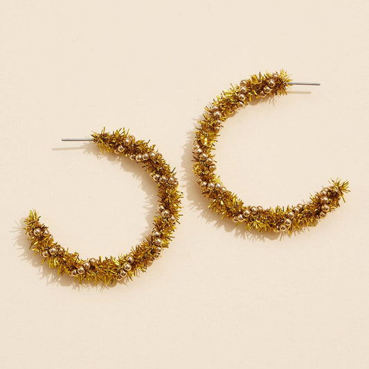 Festive Tinsel Hoops