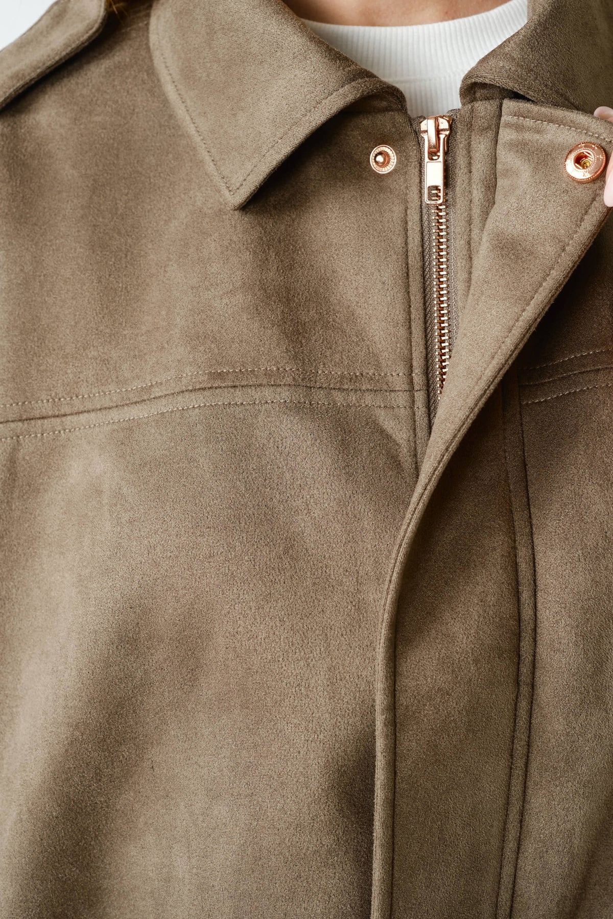 Devin Mojave Suede Finish Zip-Front Jacket