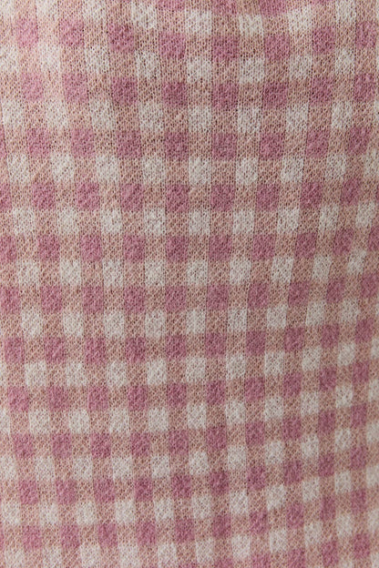 Maddie Gingham Henley Sweater