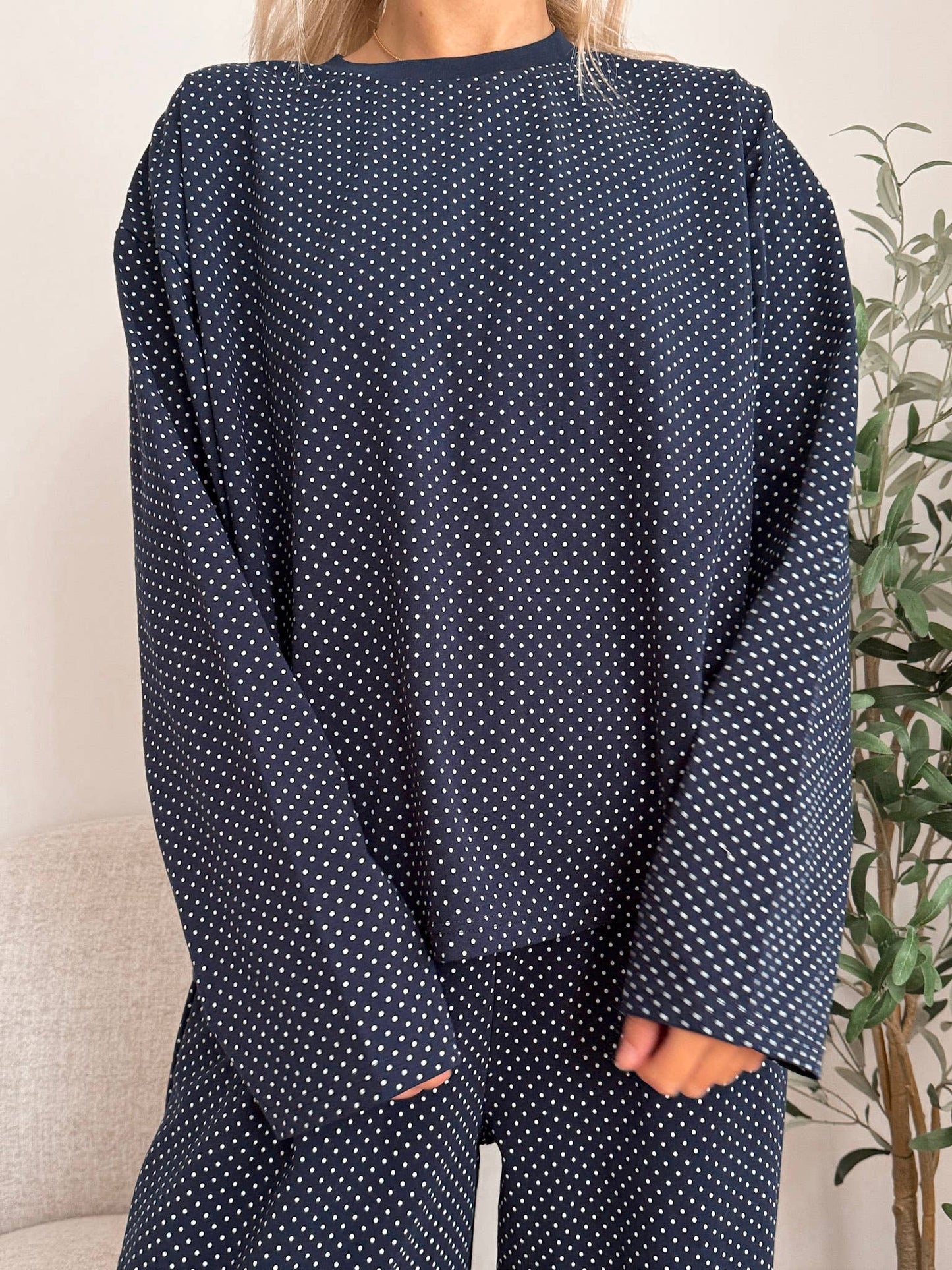 Penny Long Sleeve Polka Dot Top
