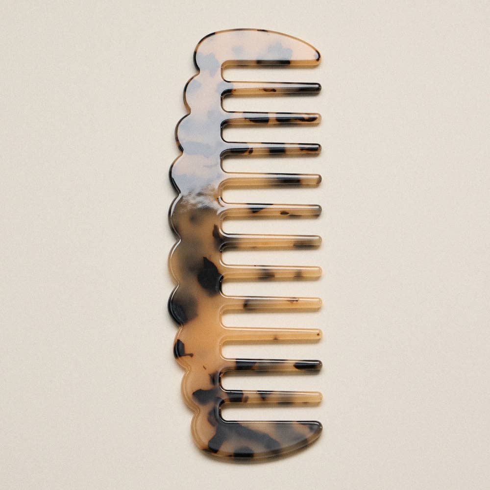 Viv Scalloped Wide Tooth Resin Comb