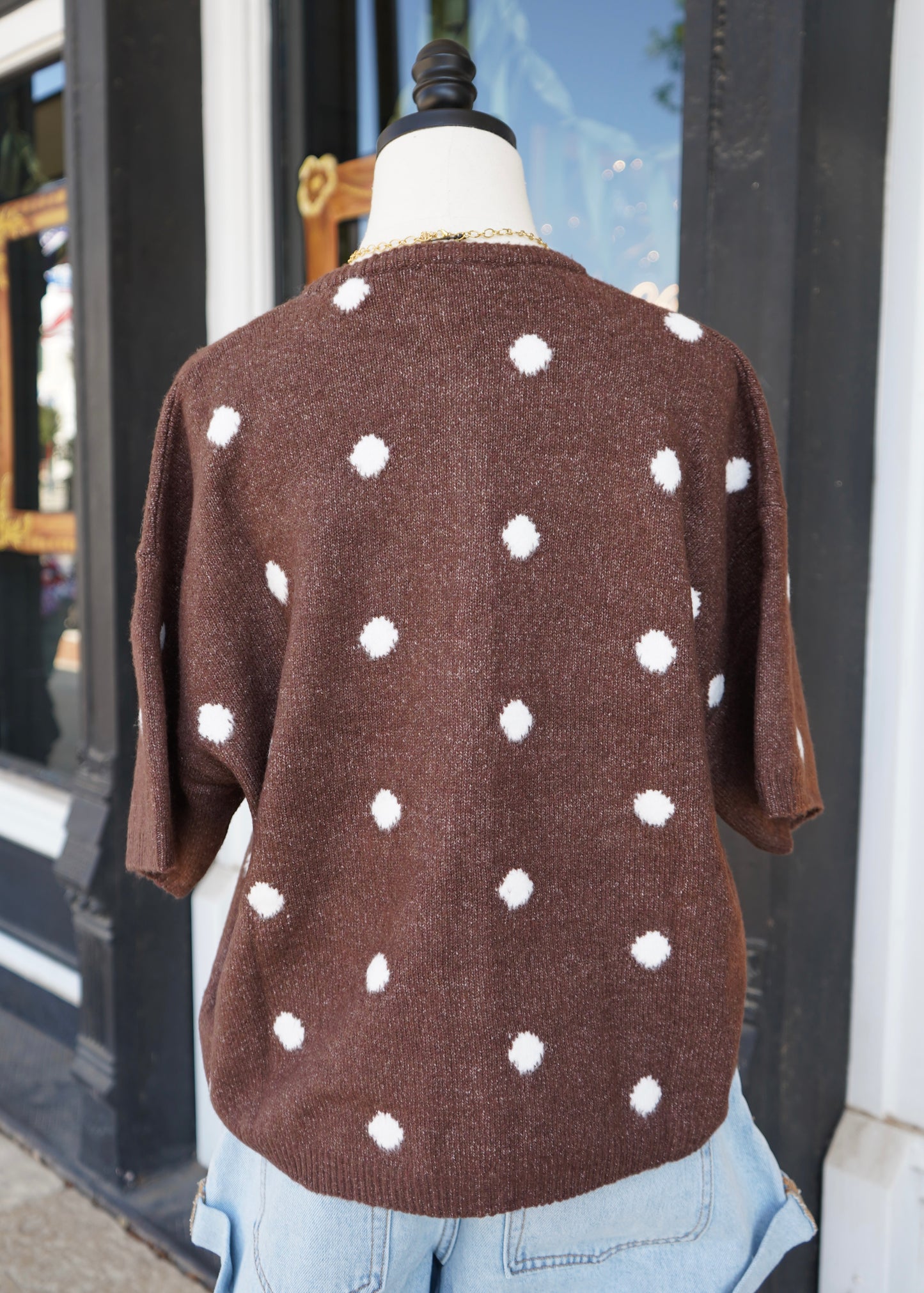 Lolly Polka Dot Short Sleeve Cardigan