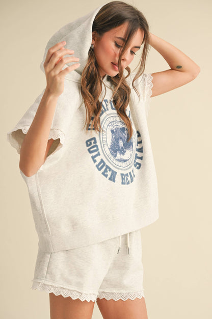 Mollie Hoodie Lace Trim Set