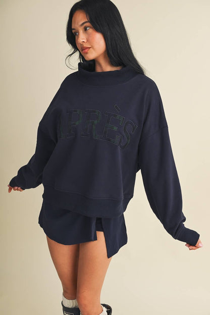 Après Oversized Mock Neck Sweatshirt