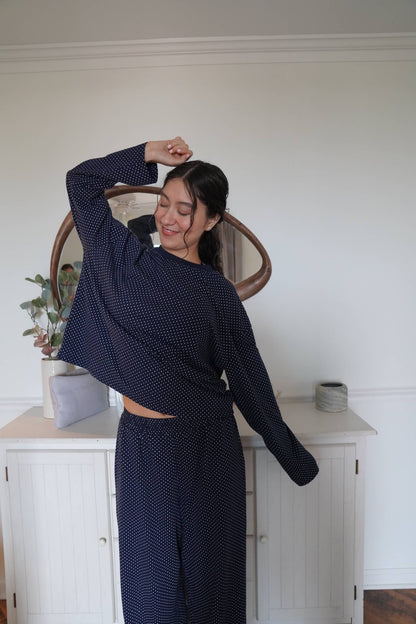Penny Long Sleeve Polka Dot Top