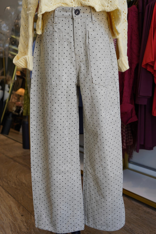 Lucy Polka Dot Barrel Pants