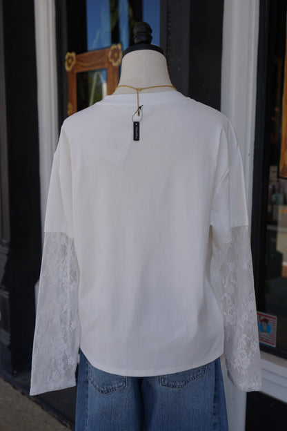 Rachel Lace Contrast Long Sleeve