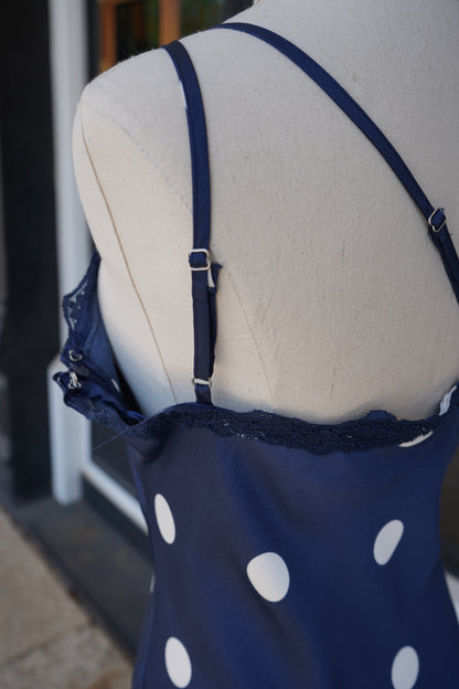 Dolly Asymmetrical Polka Dot Midi Dress