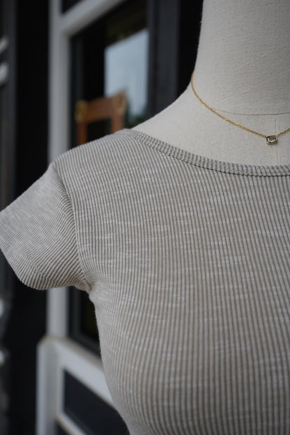 Reeve Ribbed Open Back Bodysuit