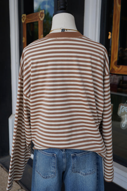 Greta Oversized Stripe Long Sleeve Top