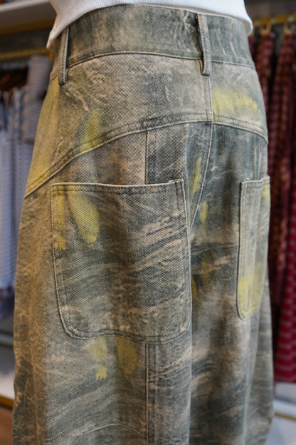 Josie Camo Barrel Jeans