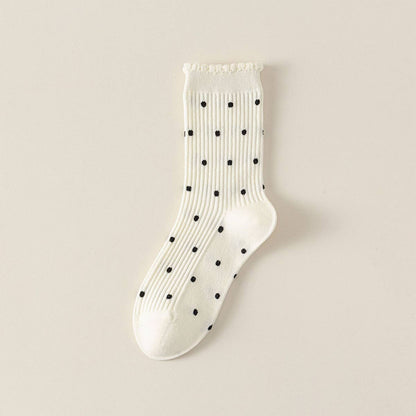 Polka Dot Crew Socks