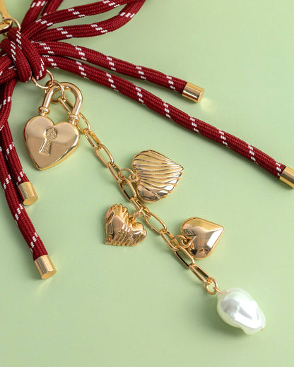 Rinna Heartlock Bow-Tied Bag Charm