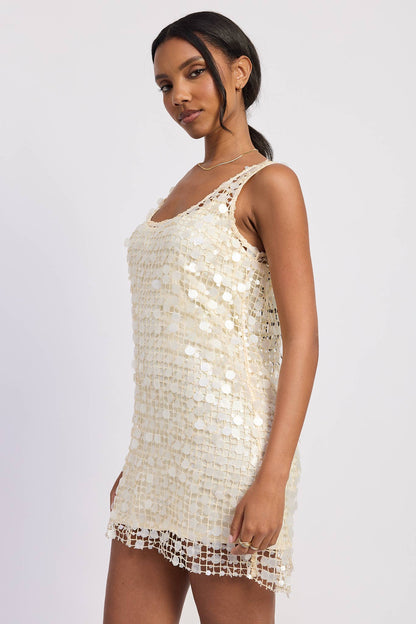 Lola Sequin Mesh Dress