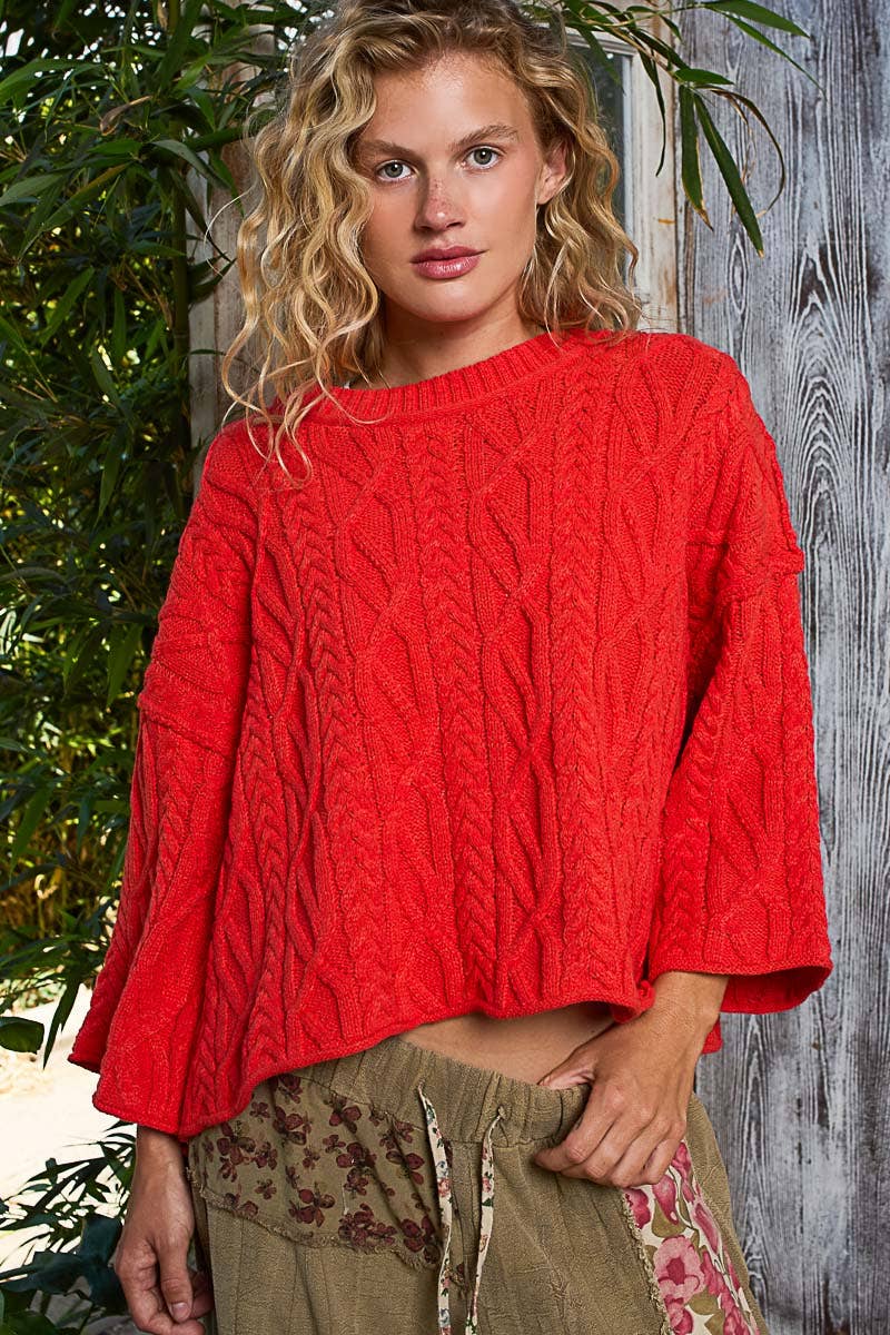 Sadie Cable Knit Short Sleeve