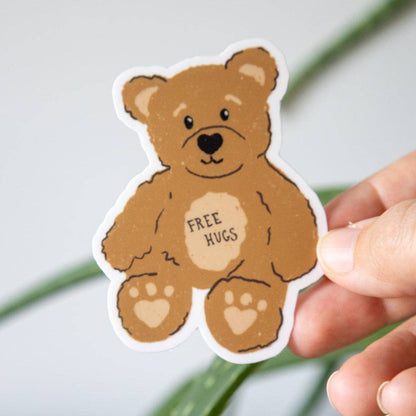 Free Hugs Teddy Bear Sticker