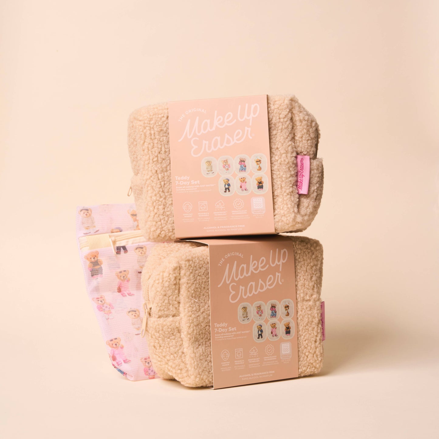 Teddy Bear 7-Day Gift Set & Plush Cosmetic Bag | Makeup Eraser