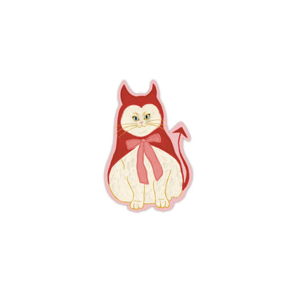 Devil Cat Die-Cut Sticker