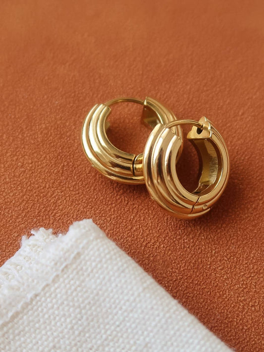 Juliette Chunky Hoop Earrings | Waterproof Jewelry