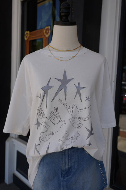 Stars And Doves Graphic Tee