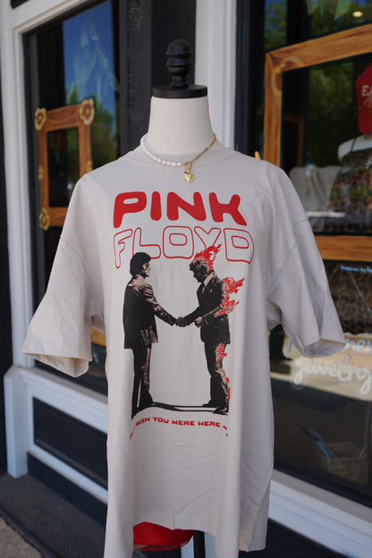 Pink Floyd Wish You Were Here Off White Heavyweight Tee