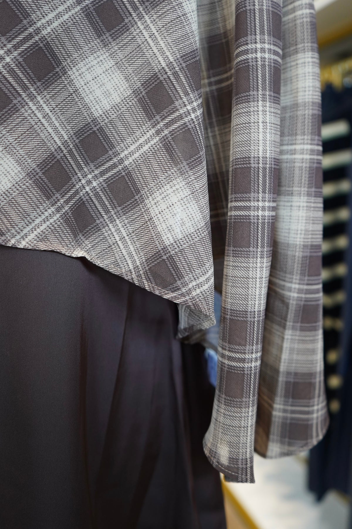 Hadley Plaid Layered Poncho Mini Dress