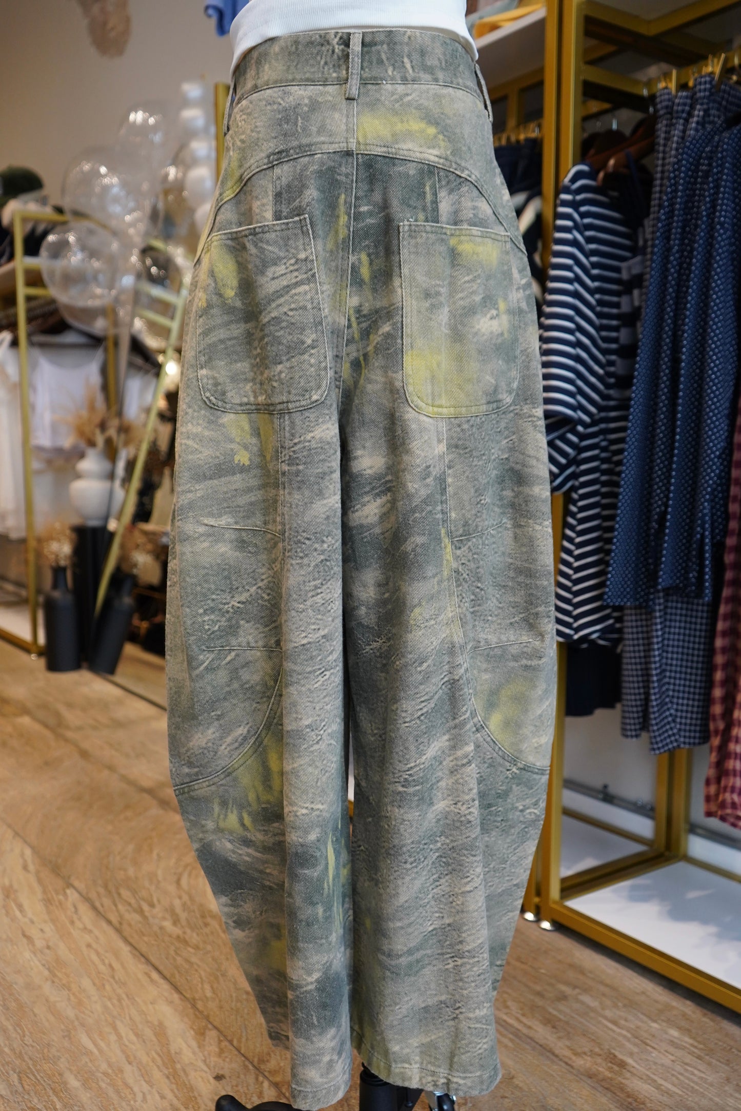 Josie Camo Barrel Jeans