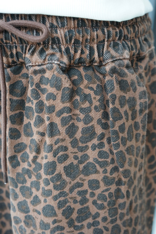 Carli Leopard Wide Leg Track Pants
