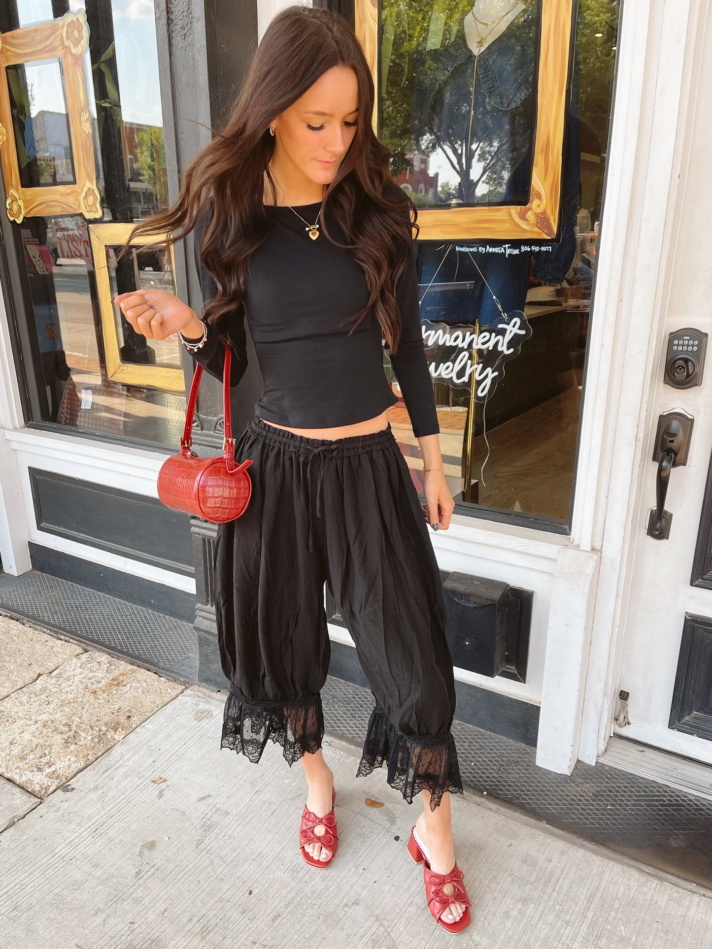 Jo Lace Trim Pants
