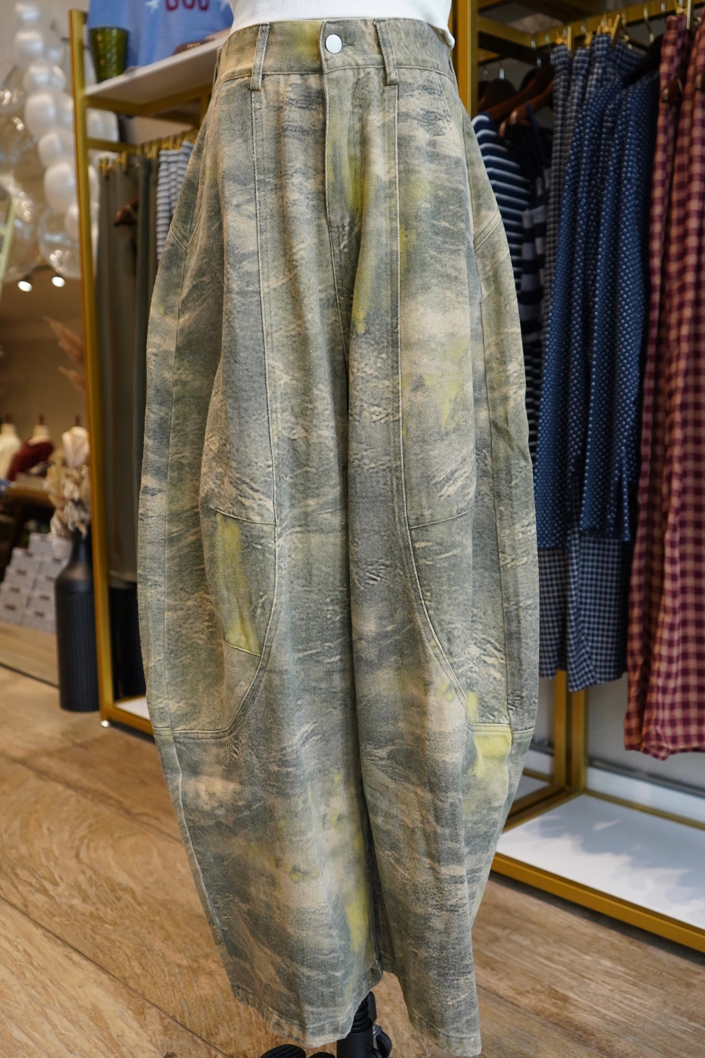 Josie Camo Barrel Jeans