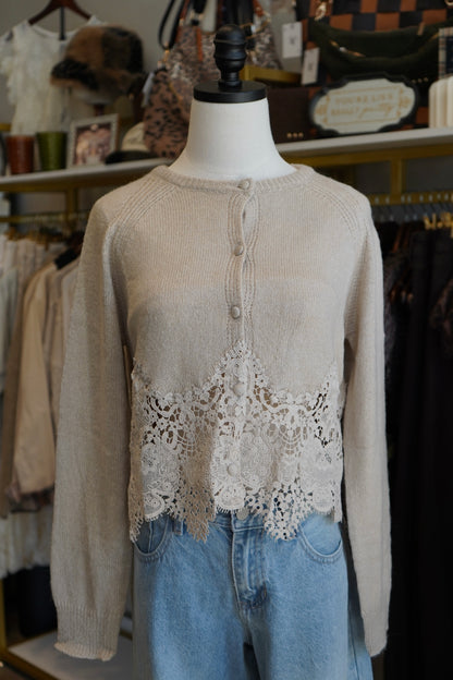 Helen Lace Crochet Cardigan