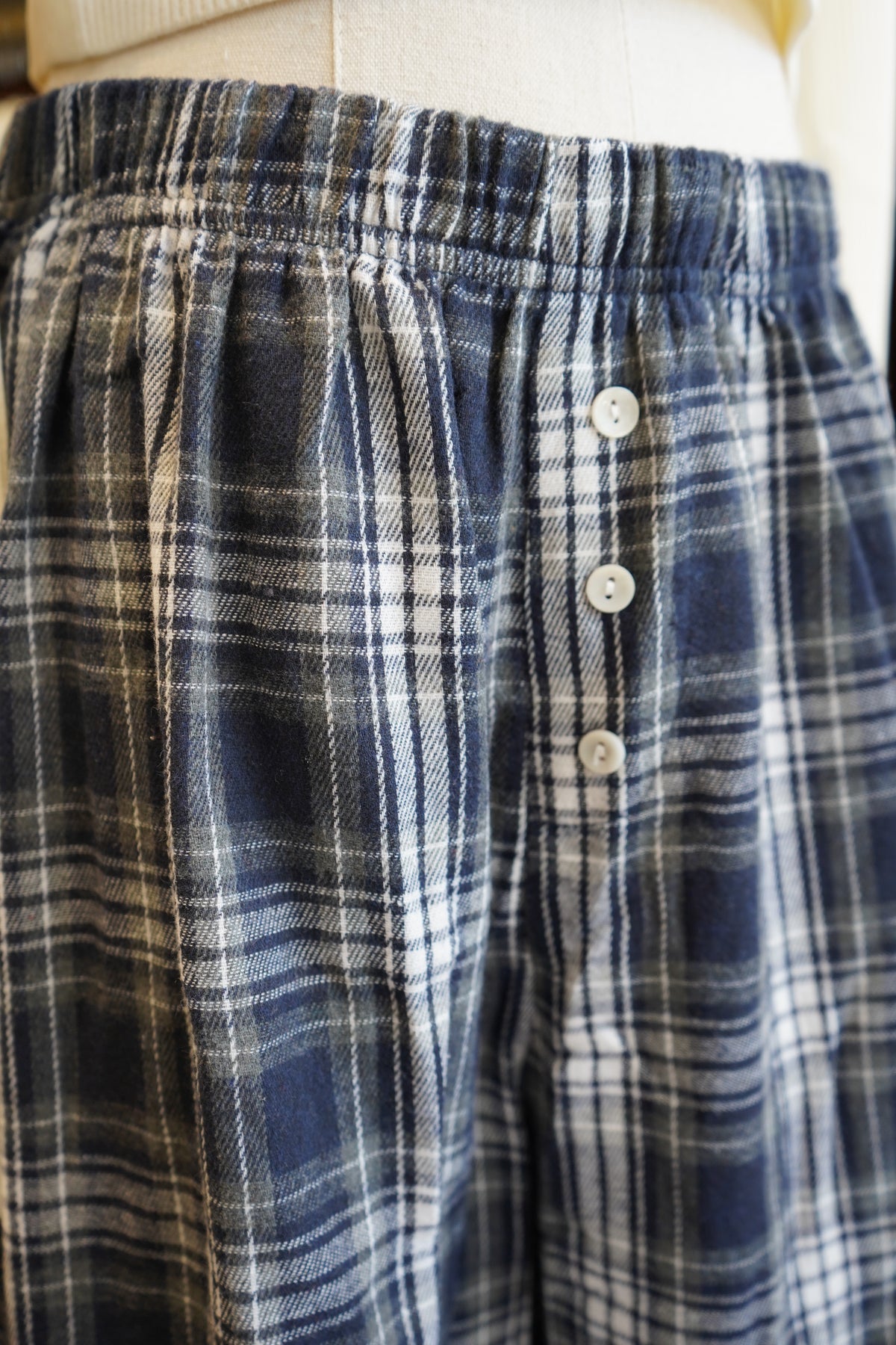 Kenzi Plaid Wide-Leg Pants