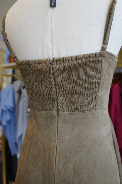 Sadie Suede Corset Midi Dress