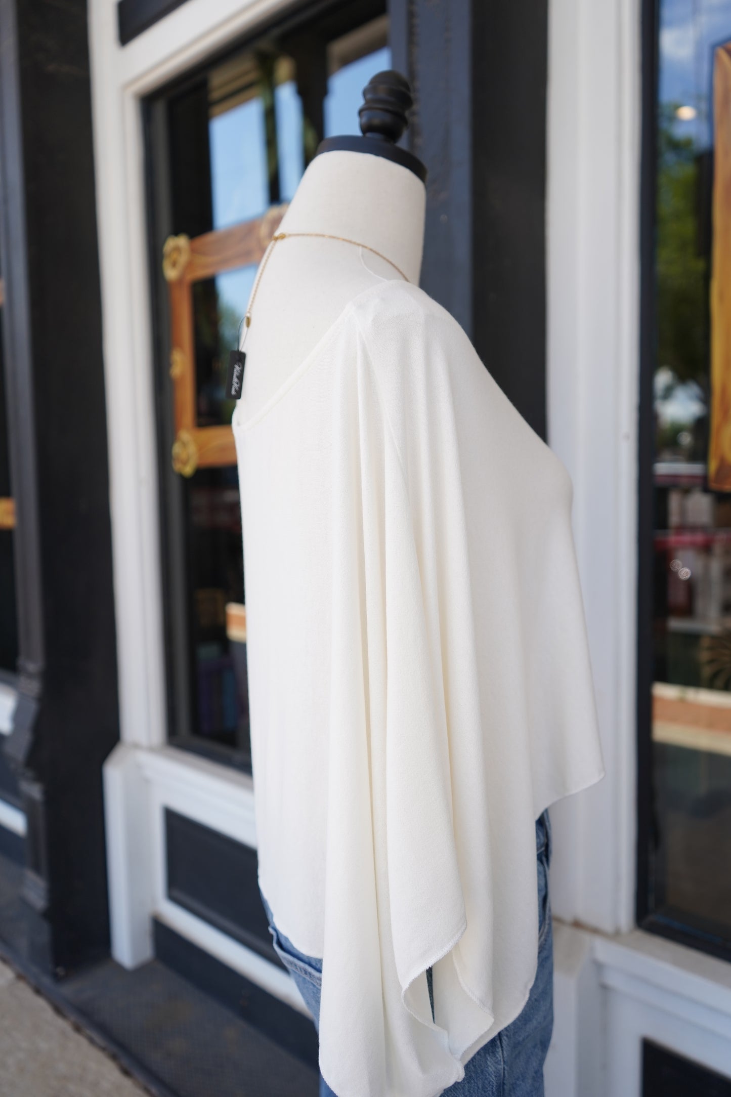 Dara Off-Shoulder Poncho Top