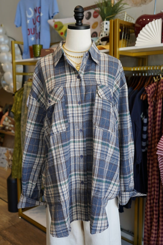 Lola Oversized Plaid Button-Up