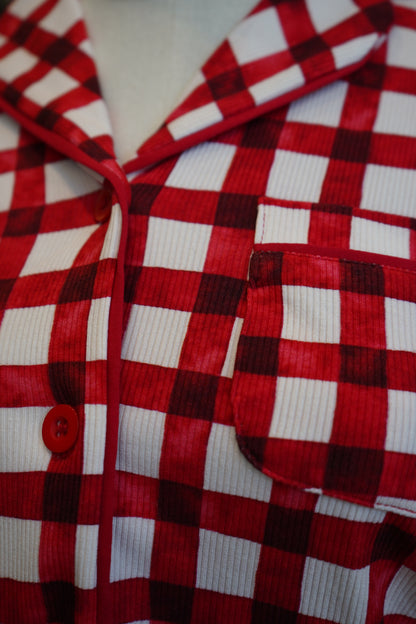 Red Gingham Pajama Set