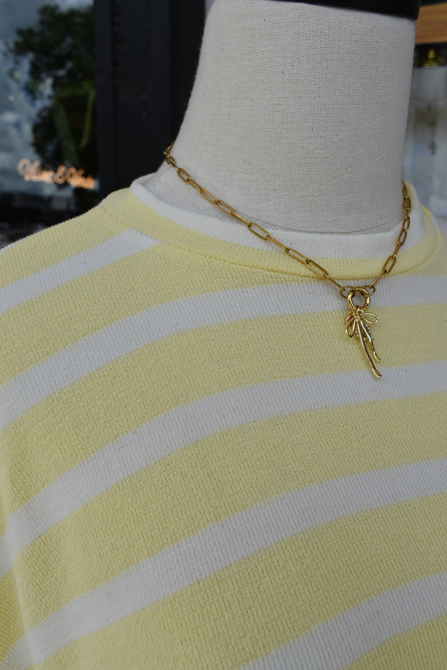 Lemon Striped Top