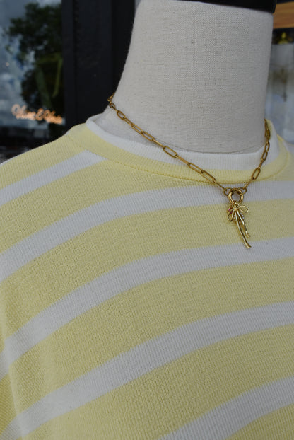 Lemon Striped Top