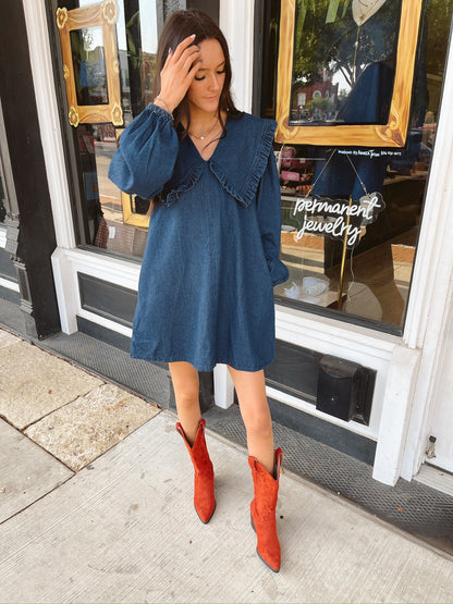 Bonnie Denim Collar Dress