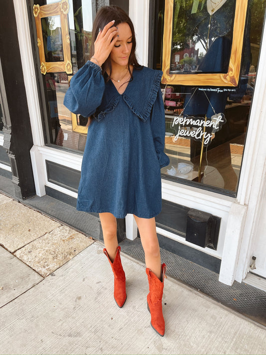 Bonnie Denim Collar Dress