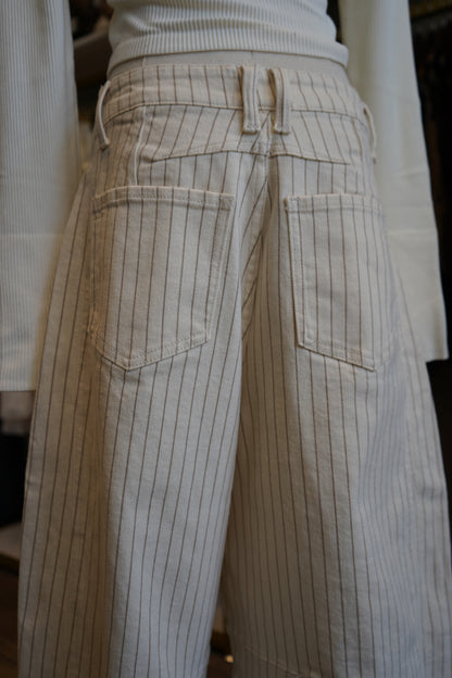Penny Pin Stripe Barrel Pants