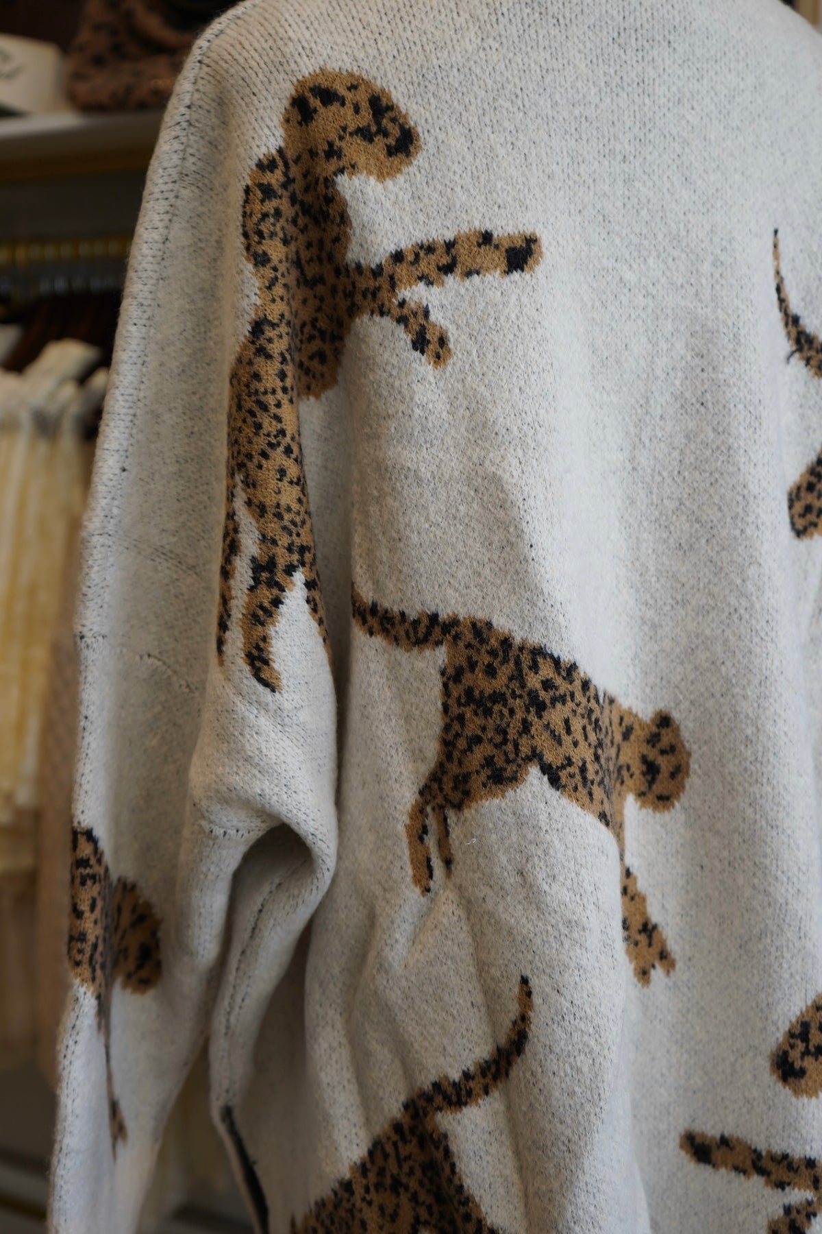 Hanna Cheetah Mockneck Sweater