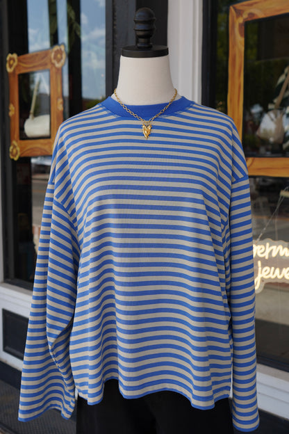 Greta Oversized Stripe Long Sleeve Top