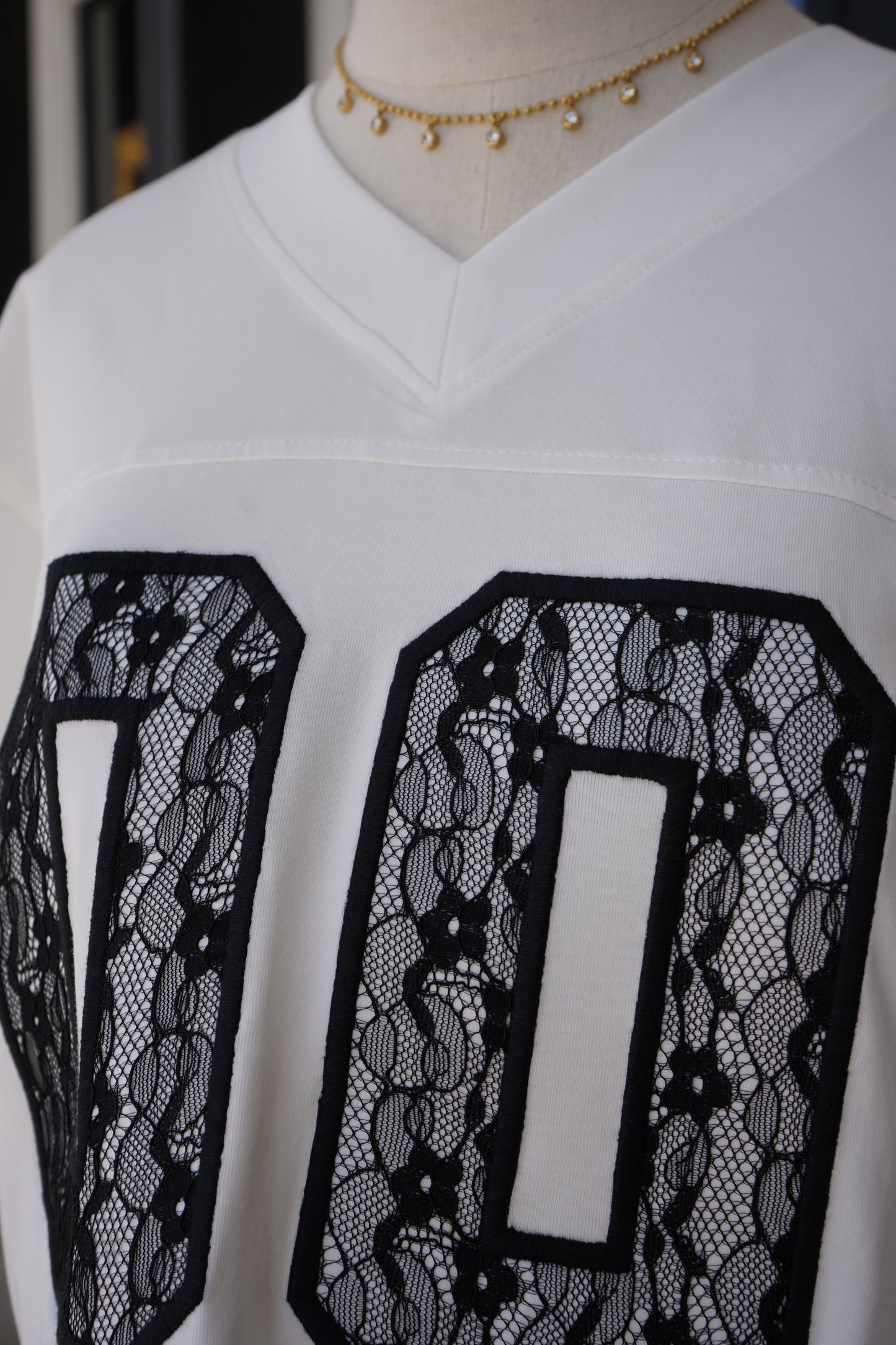 Gabby Lace Varsity Tee
