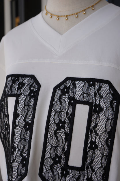 Gabby Lace Varsity Tee
