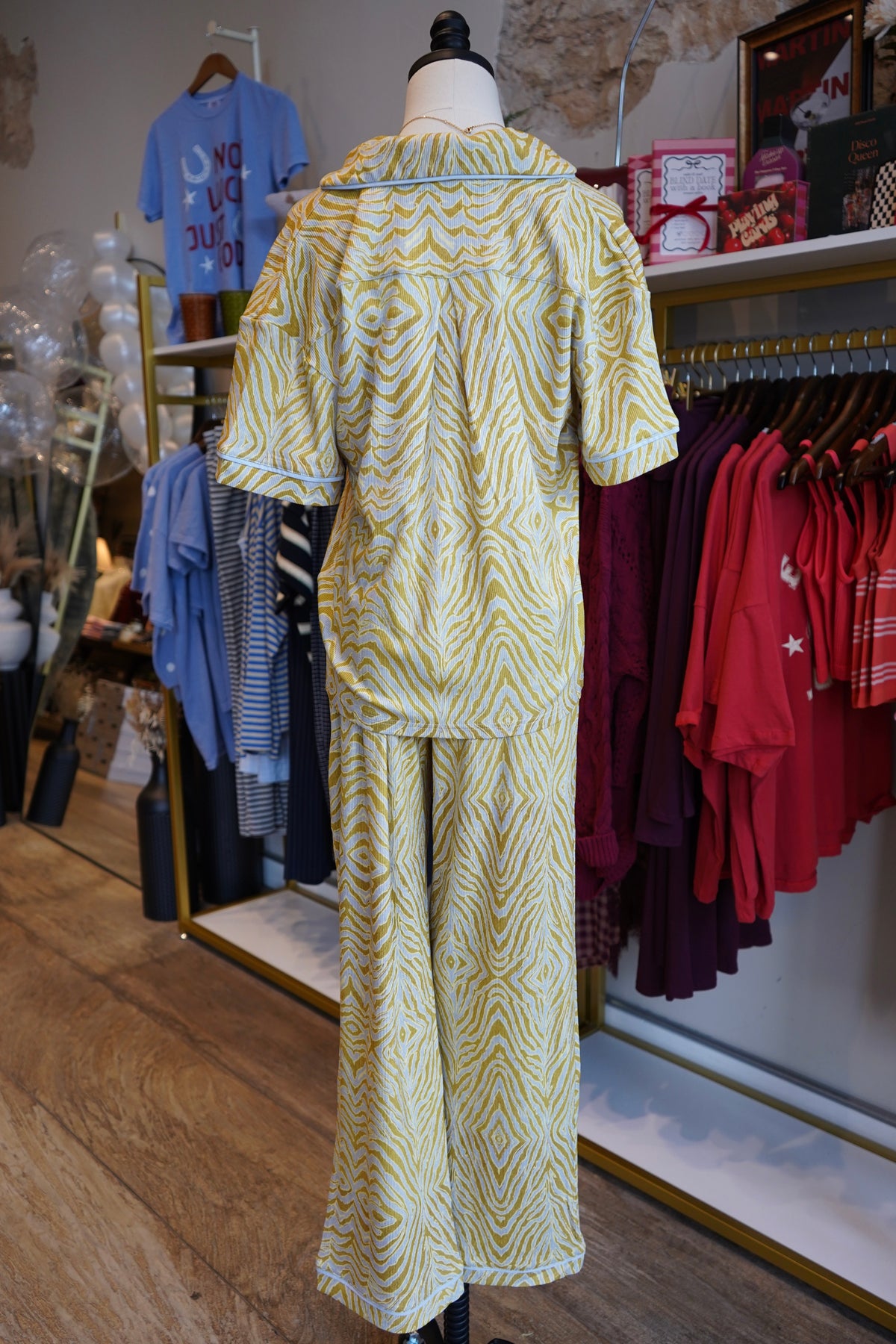 Chartreuse Zebra | Pajama Set