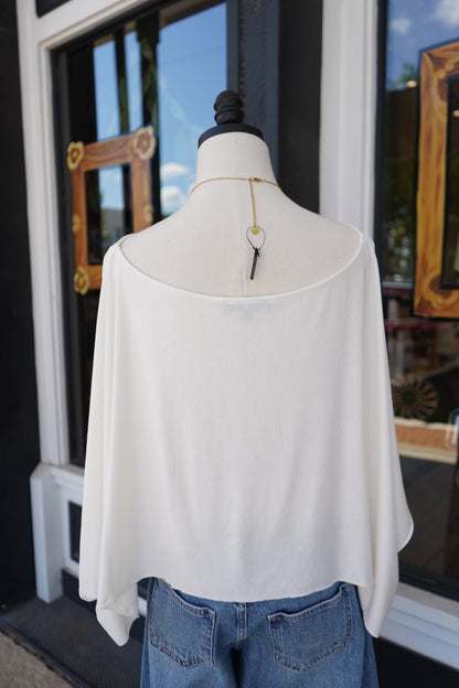 Dara Off-Shoulder Poncho Top