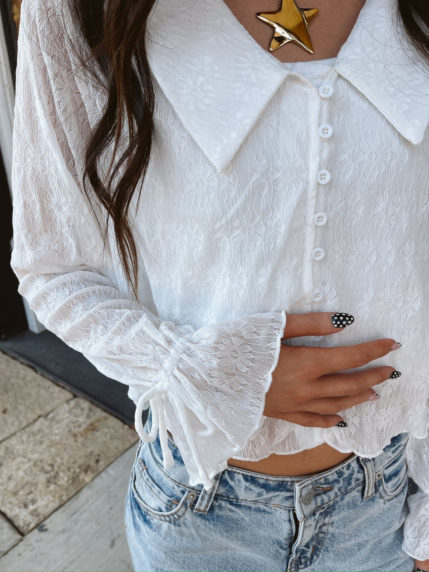 Lucy Collar Lace Top